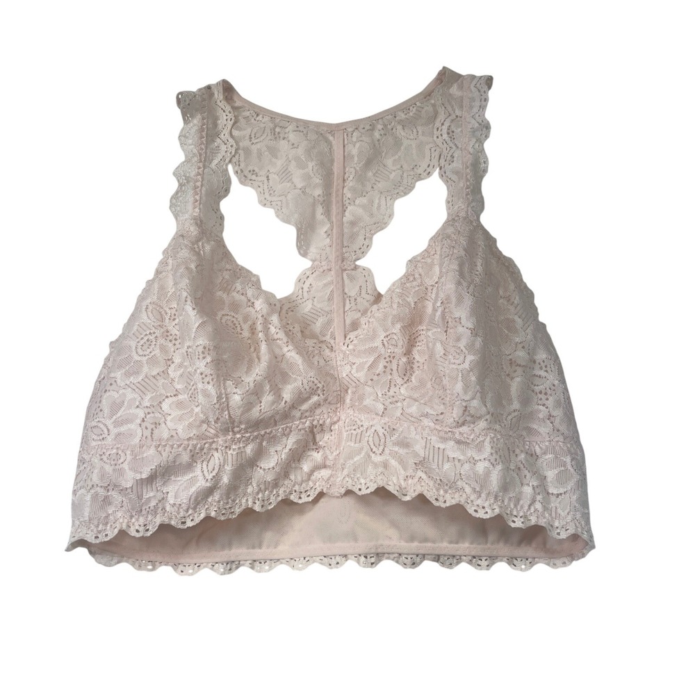 Felina Lingerie Lace Racerback Bralette Light Pink Medium/Medium M/M